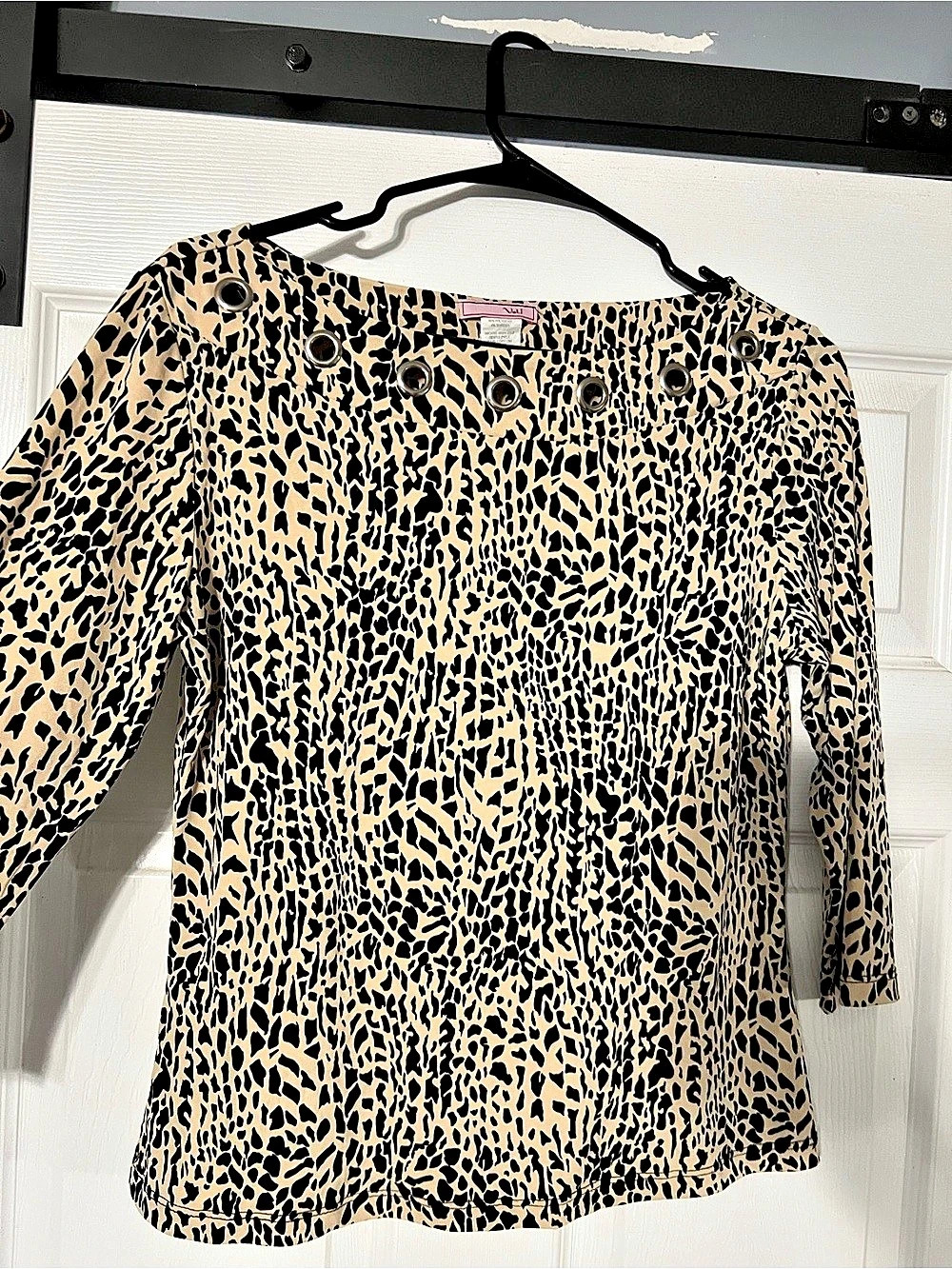 Vol. 1 Animal Print Blouse Brown & Black Medium